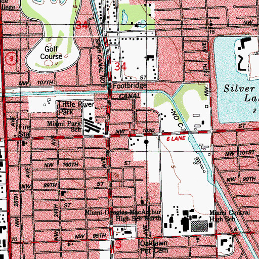 Topographic Map of Lincoln Marti Day Care Center, FL