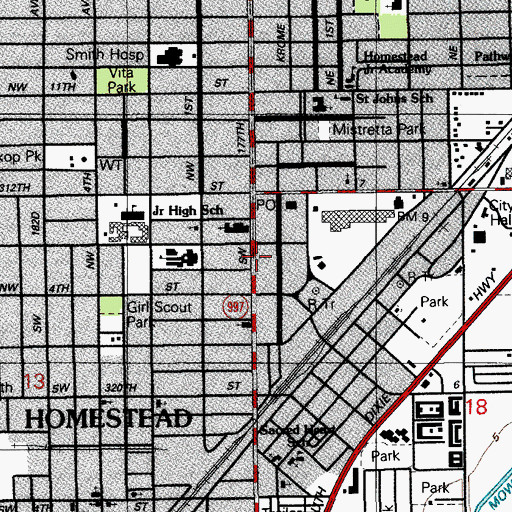 Topographic Map of Lincoln Marti Schools, FL