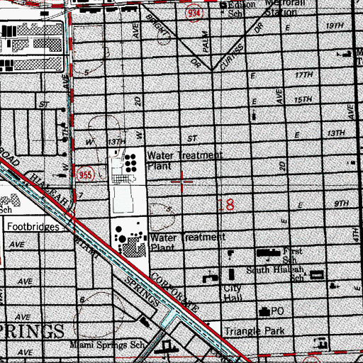 Topographic Map of Lincoln-Marti School 12th Campus, FL
