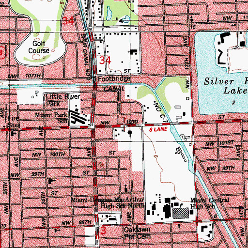 Topographic Map of Lincoln-Marti School 2nd Campus, FL