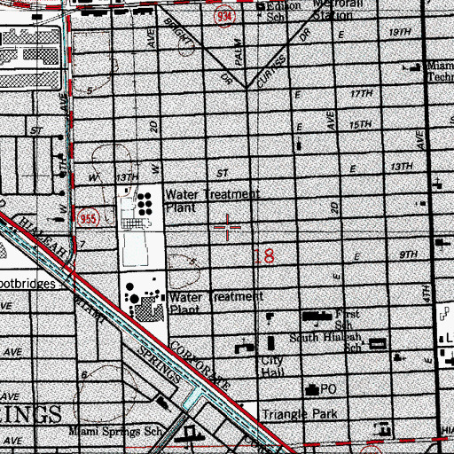 Topographic Map of Lincoln-Marti School 4th Campus, FL