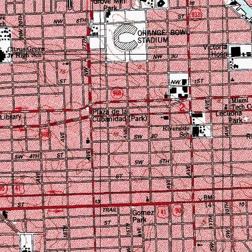 Topographic Map of Lincoln-Marti School 5th Campus, FL