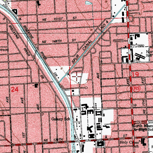 Topographic Map of Linda Lentin K - 8 Center, FL