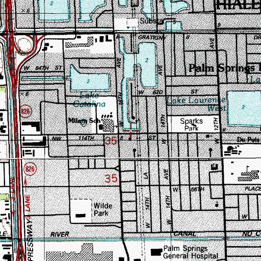 Topographic Map of Little Angels of Westland Day Care Center, FL