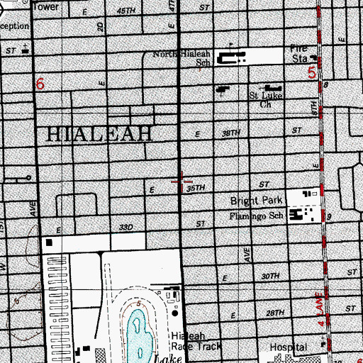 Topographic Map of Little Dream Dolphin Day Care Center, FL