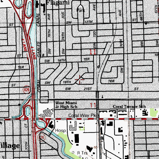 Topographic Map of Little Friends Child Care Center, FL