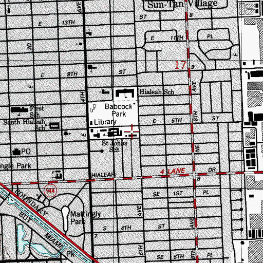 Topographic Map of Kids City Day Care Center, FL