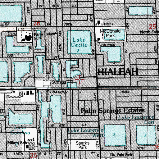 Topographic Map of Kids Day Care and Kindergarten, FL