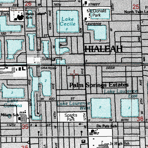 Topographic Map of Kid's Playhouse Child Care Center, FL