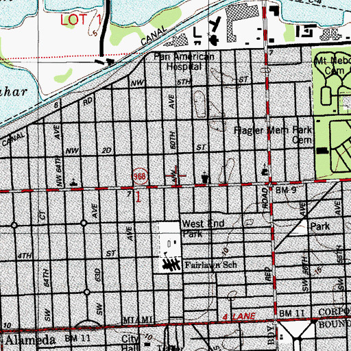 Topographic Map of Kid's USA Child Care Center, FL