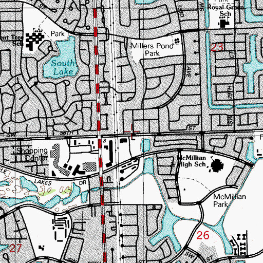 Topographic Map of Kids World Child Care Center, FL