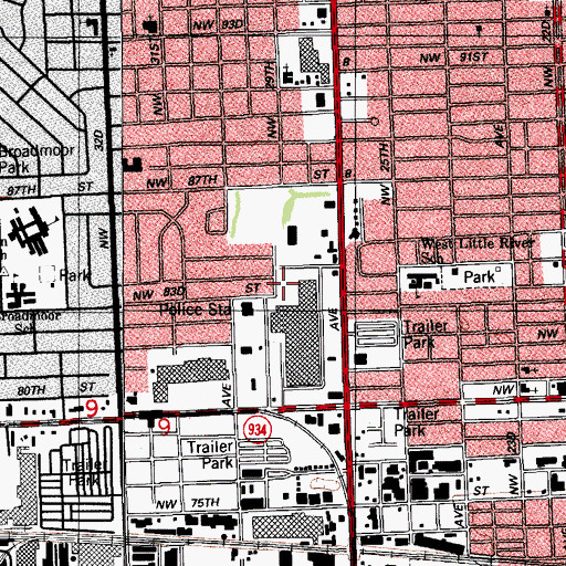 Topographic Map of Kim Kiz of Liberty Day Care Center, FL