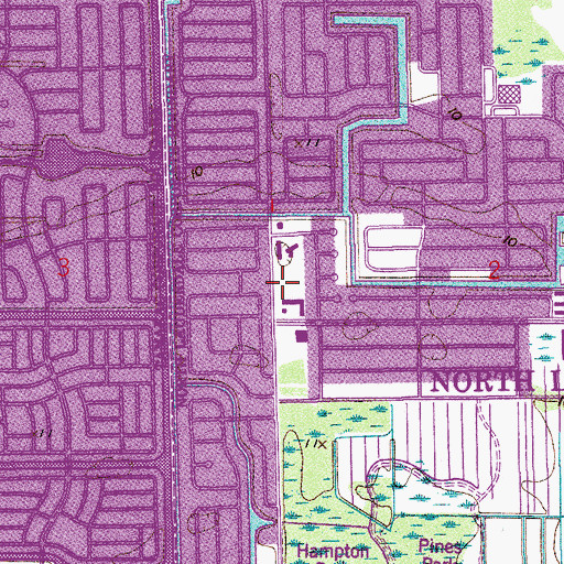 Topographic Map of Kimberly Village Shoppes Shopping Center, FL