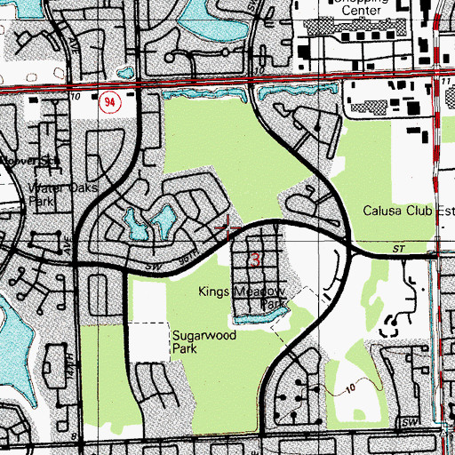 Topographic Map of Kinder Care Learning Center, FL
