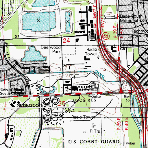 Topographic Map of Kinder Care Learning Center, FL