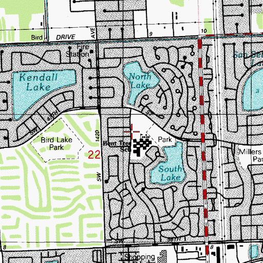 Topographic Map of Kinder Care Learning Center, FL