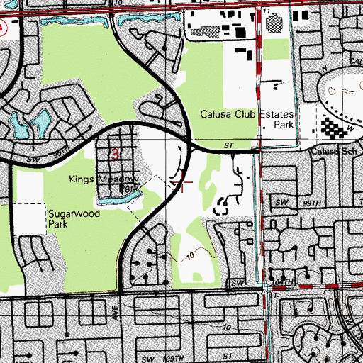 Topographic Map of Kings Meadow Day School, FL