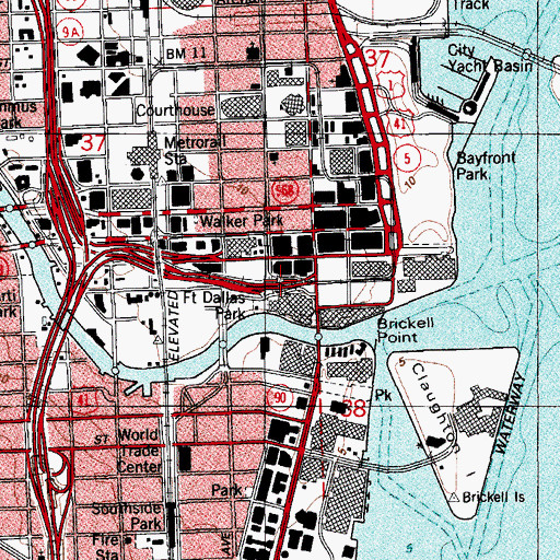 Topographic Map of Knight Center Station, FL