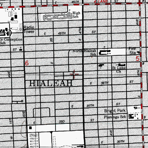 Topographic Map of La Scala Day Care Center II, FL