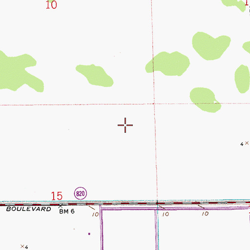 Topographic Map of Lakeside Elementary School, FL