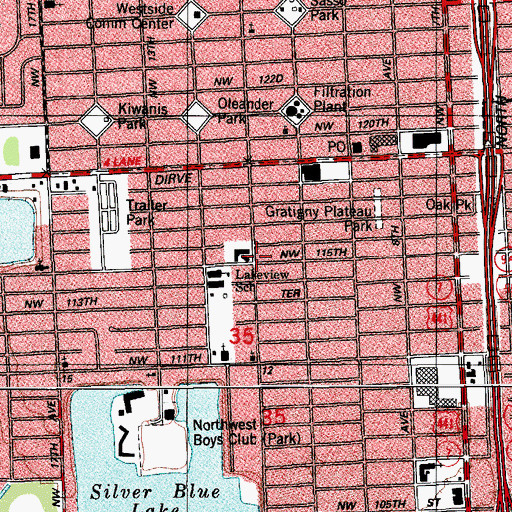 Topographic Map of Lakeview United Methodist Day Care Center, FL