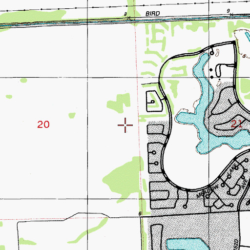 Topographic Map of Lamar Louise Curry Middle School, FL