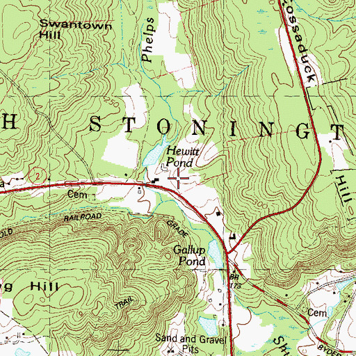 Topographic Map of Hewitt School, CT