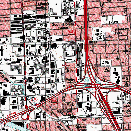 Topographic Map of Jesca Vi Jackson Dade Childhood Center, FL