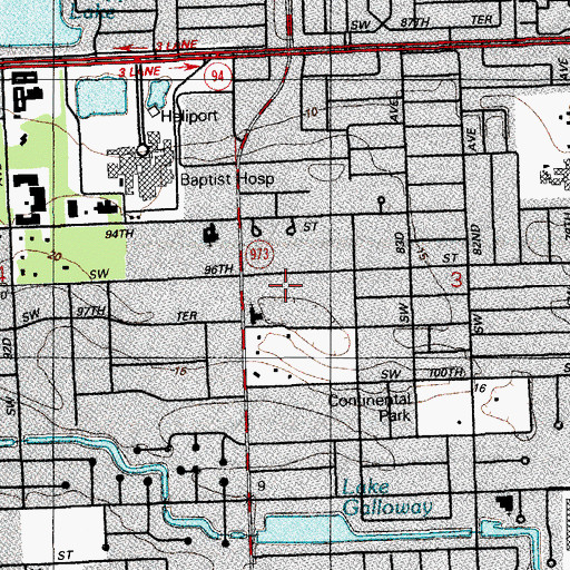 Topographic Map of Jesus Fellowship Christian School, FL