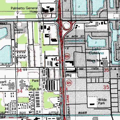Topographic Map of Jesus Place Day Care Center, FL