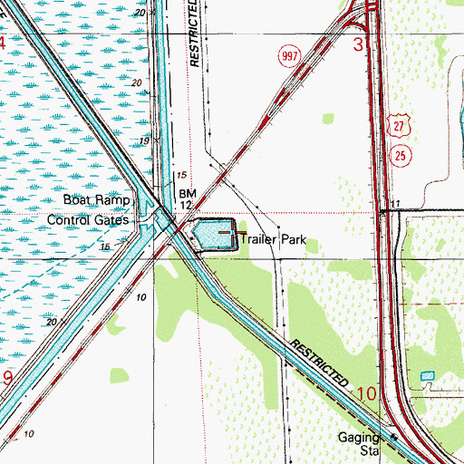 Topographic Map of Jones Fishing Camp, FL
