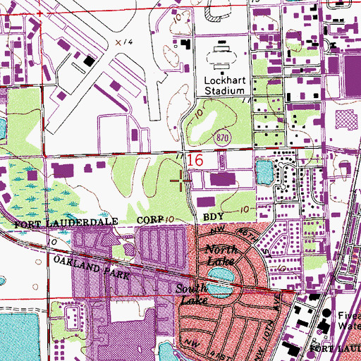 Topographic Map of Keiser College, FL