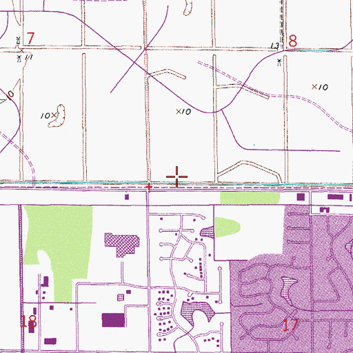 Topographic Map of Kensington Square Shopping Center, FL