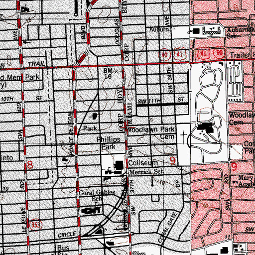 Topographic Map of Kid Station Day Care Center, FL