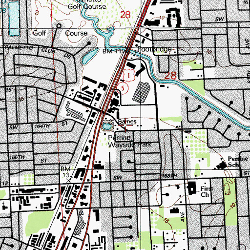 Topographic Map of Kiddie Child Care Center, FL