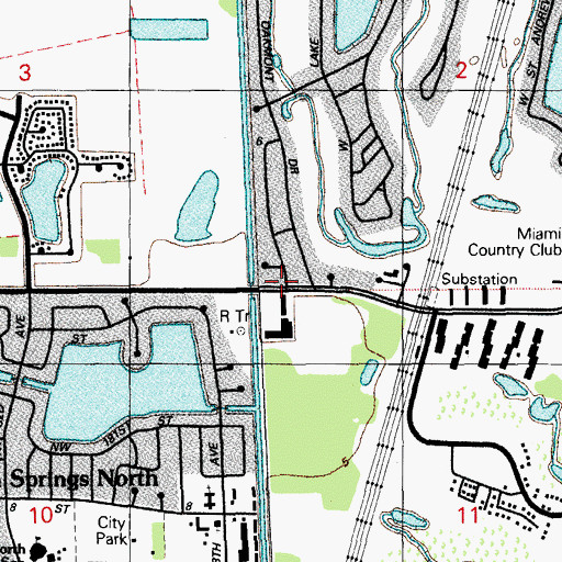 Topographic Map of Kiddie Corner Day Care Center, FL