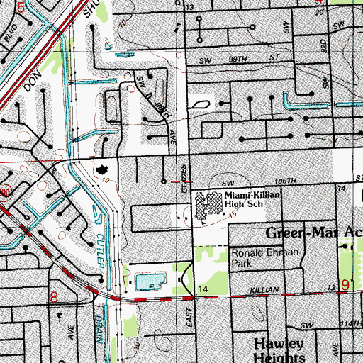 Topographic Map of Kiddie Kampus, FL