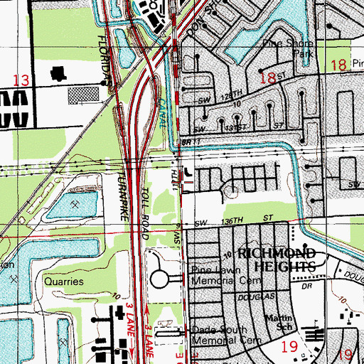 Topographic Map of Kiddie Kampus Matoodles, FL