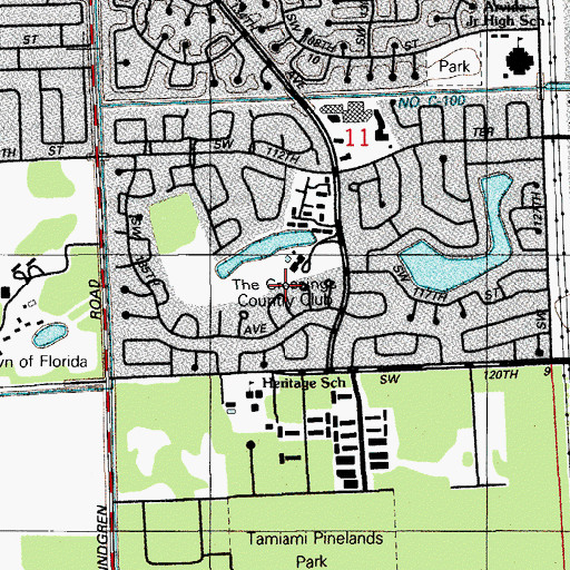 Topographic Map of Kiddie Kampus Too Day Care Center, FL