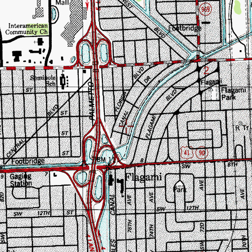 Topographic Map of Kiddieland Child Care Center, FL