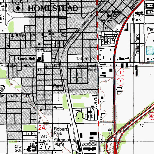 Topographic Map of Hudson Early Childhood Education Center, FL