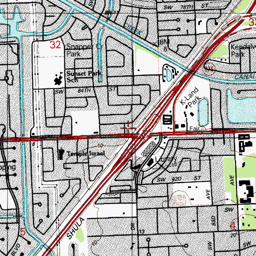 Topographic Map of IHS at Green Briar, FL