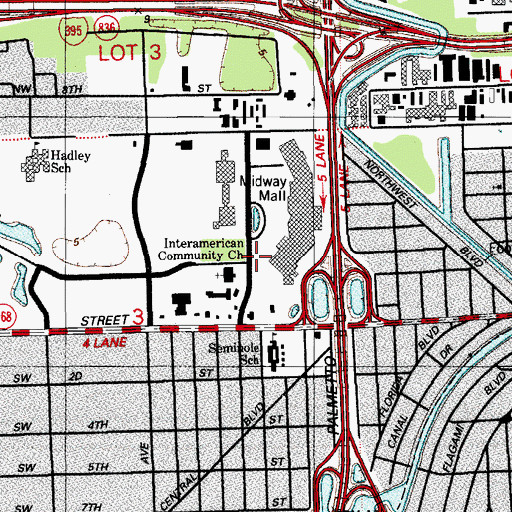 Topographic Map of Interamerican Community Day Care Center, FL