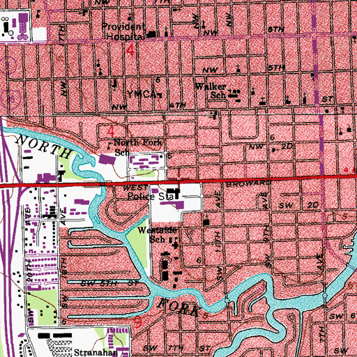 Topographic Map of Jack and Jill Elementary School, FL