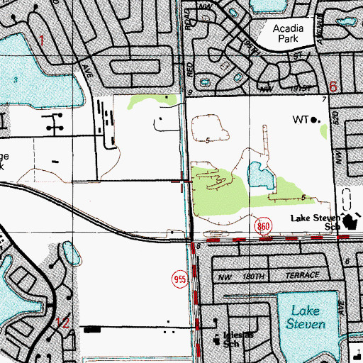 Topographic Map of Heartland Health Care Center -Hialeah, FL
