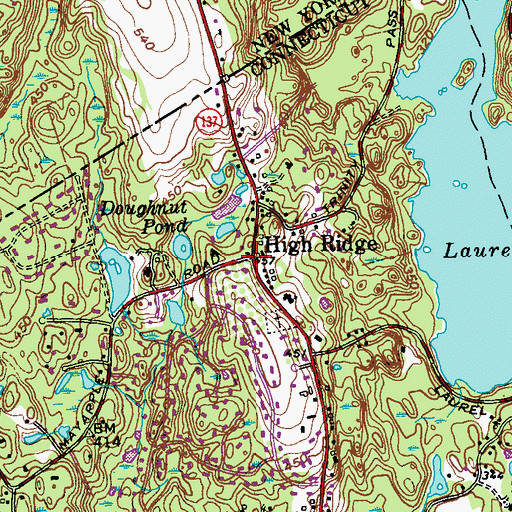Topographic Map of High Ridge, CT