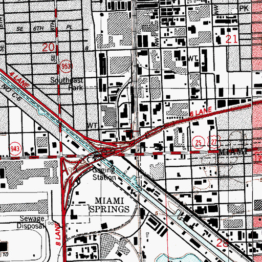 Topographic Map of Hialeah Market Station, FL