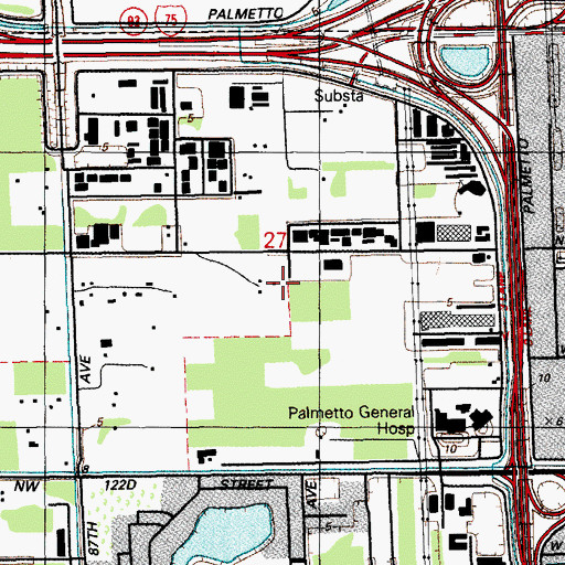 Topographic Map of Hialeah Police Department Sector 5 Substation, FL