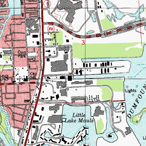 Topographic Map of High Lift Marina, FL