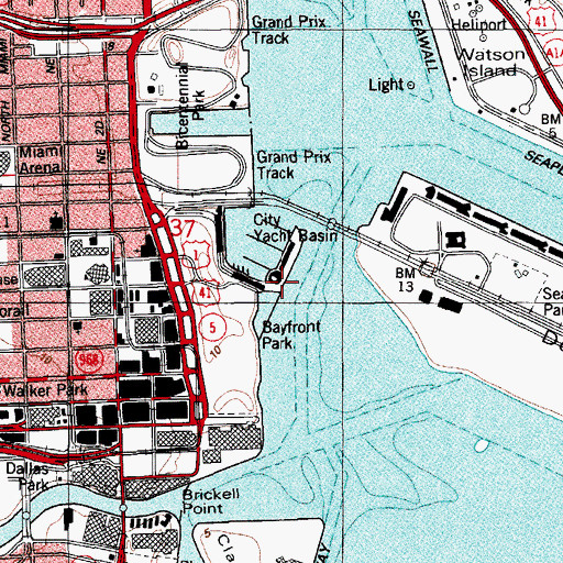 Topographic Map of HMS Bounty, FL